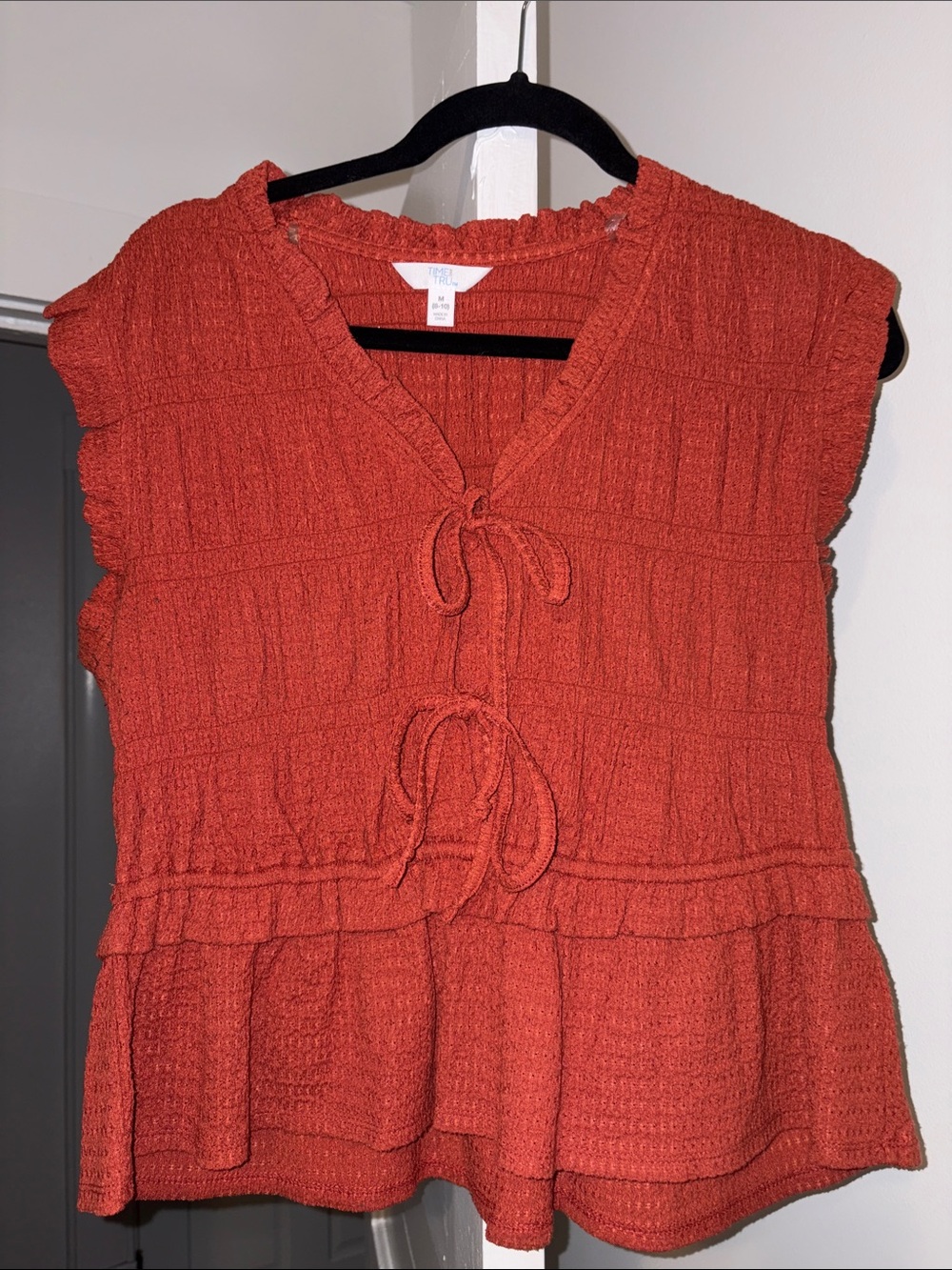 Textured Burnt Orange Vest